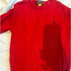 Long sleeve waffle knit cotton shirt